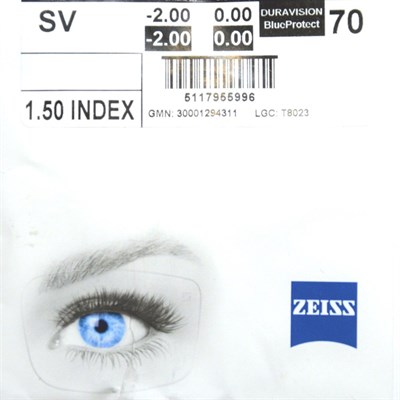 Очковые линзы 1.5 ZEISS Single Vision DV Blue Protect UV - фото 4069390