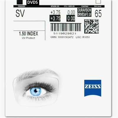 Очковые линзы 1.5 Zeiss Single Vision SPH DuraVision DriveSafe UV - фото 4072125