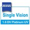 Очковые линзы 1.6 Zeiss Single Vision SPH DuraVision Platinum UV - фото 4072129